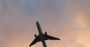 airplane, aircraft, plane, clouds, nature, sunset, sky